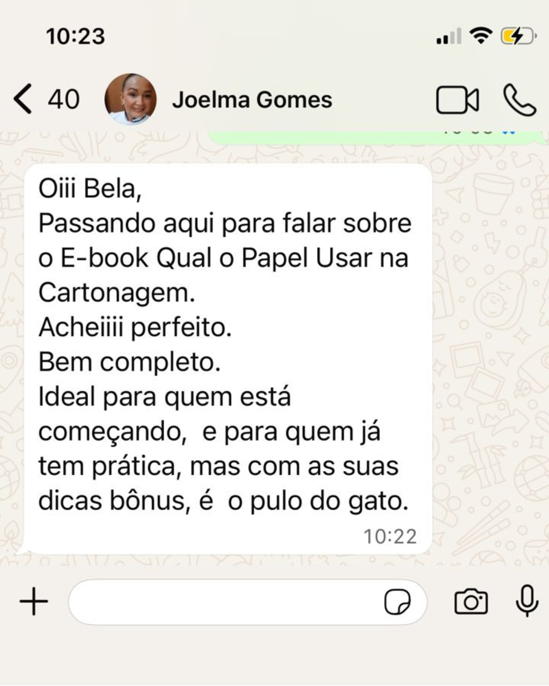 Depoimento WhatsApp 2
